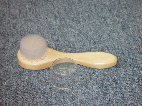 Facial Brush Wooden Handle (Natural/Silk Bristles)